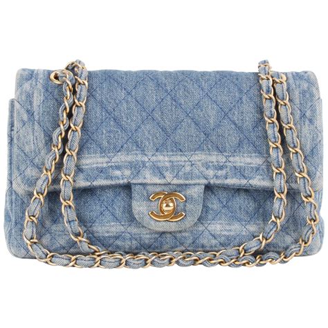 chanel flap bag denim